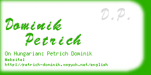 dominik petrich business card